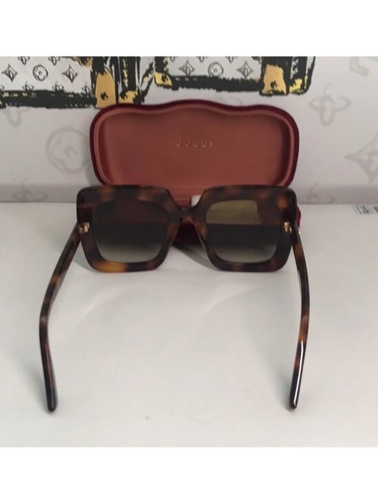 New Authentic Gucci Tortoise Shell Sunglasses GG0328s 002 main image 10